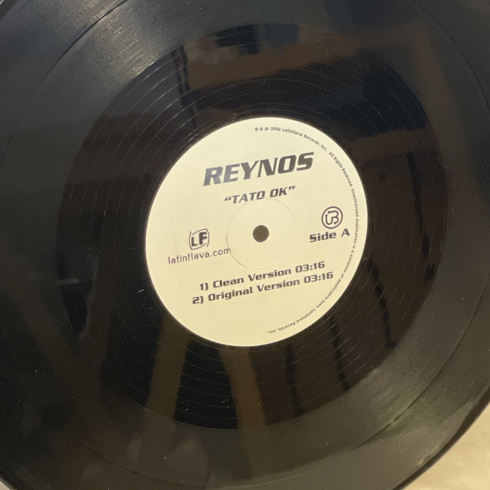 Reynos Tato OK (Vinyl, 2004) Latinflava S 54024 NM Single Hip Hop, Latin