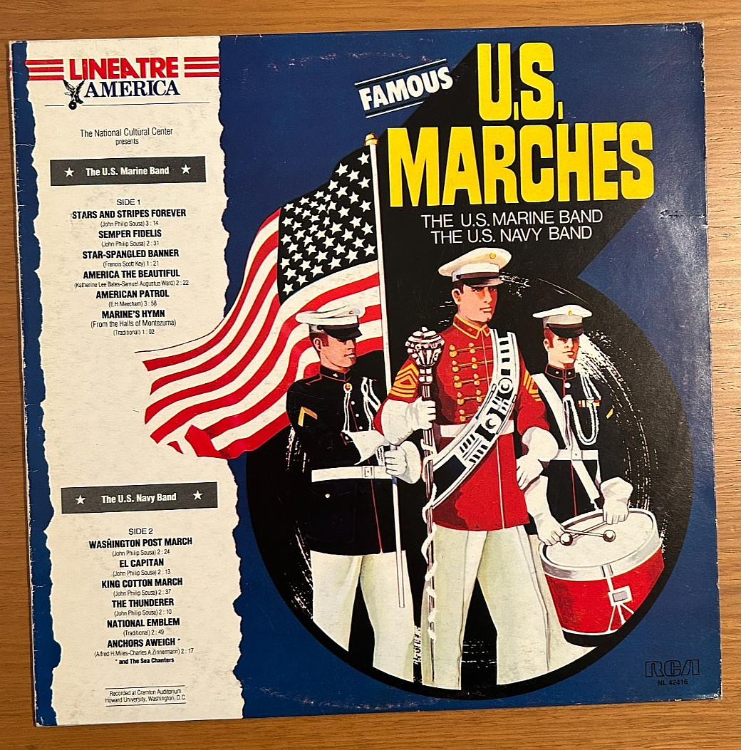 33 giri LP – Famous U:S: MARCHES The US Marine Band -The US Navy Band -NL 42416