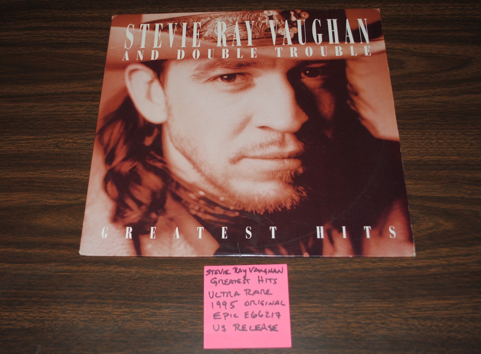 Stevie Ray Vaughan~Greatest Hits~MEGA RARE!! 1995 Original Epic (EX) LP~Tested!!