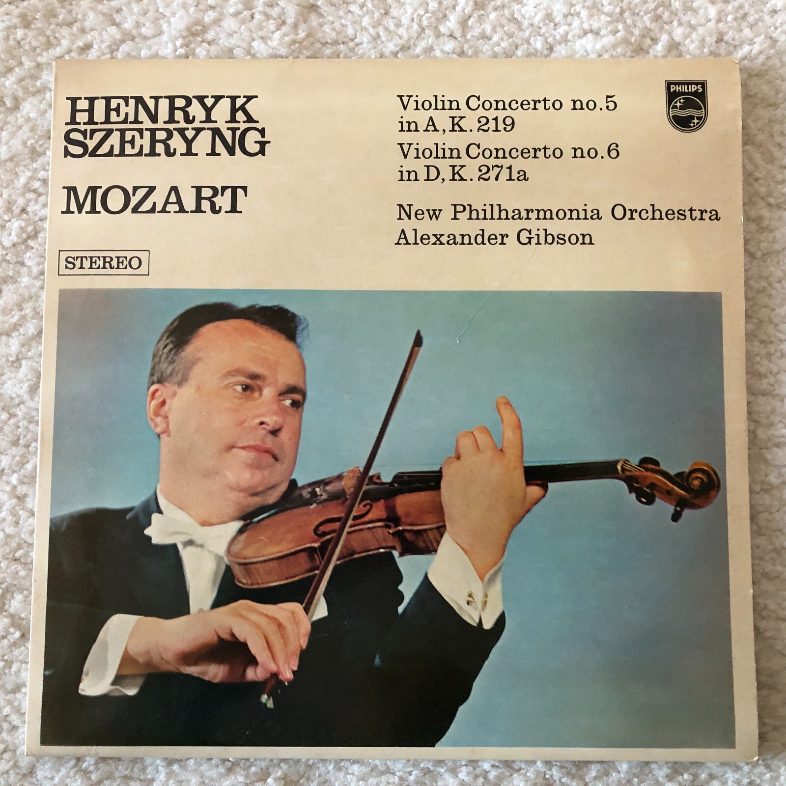 Philips 802 709 LY ” MOZART Violin Concertos No.5 & 6 ” Henryk Szeryng / ITALY