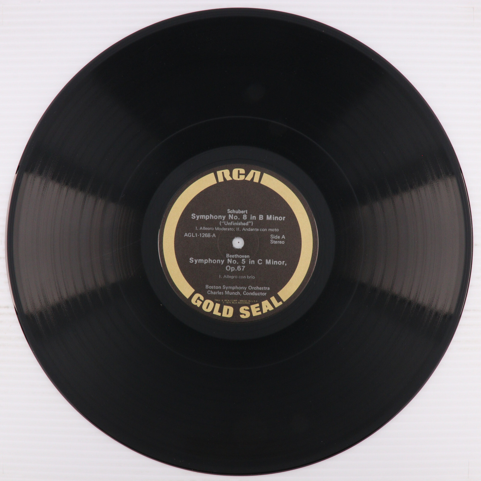Beethoven, Schubert, Munchl – Symphony No. 5, 8 – 197 Stereo LP Record AGL1-1268
