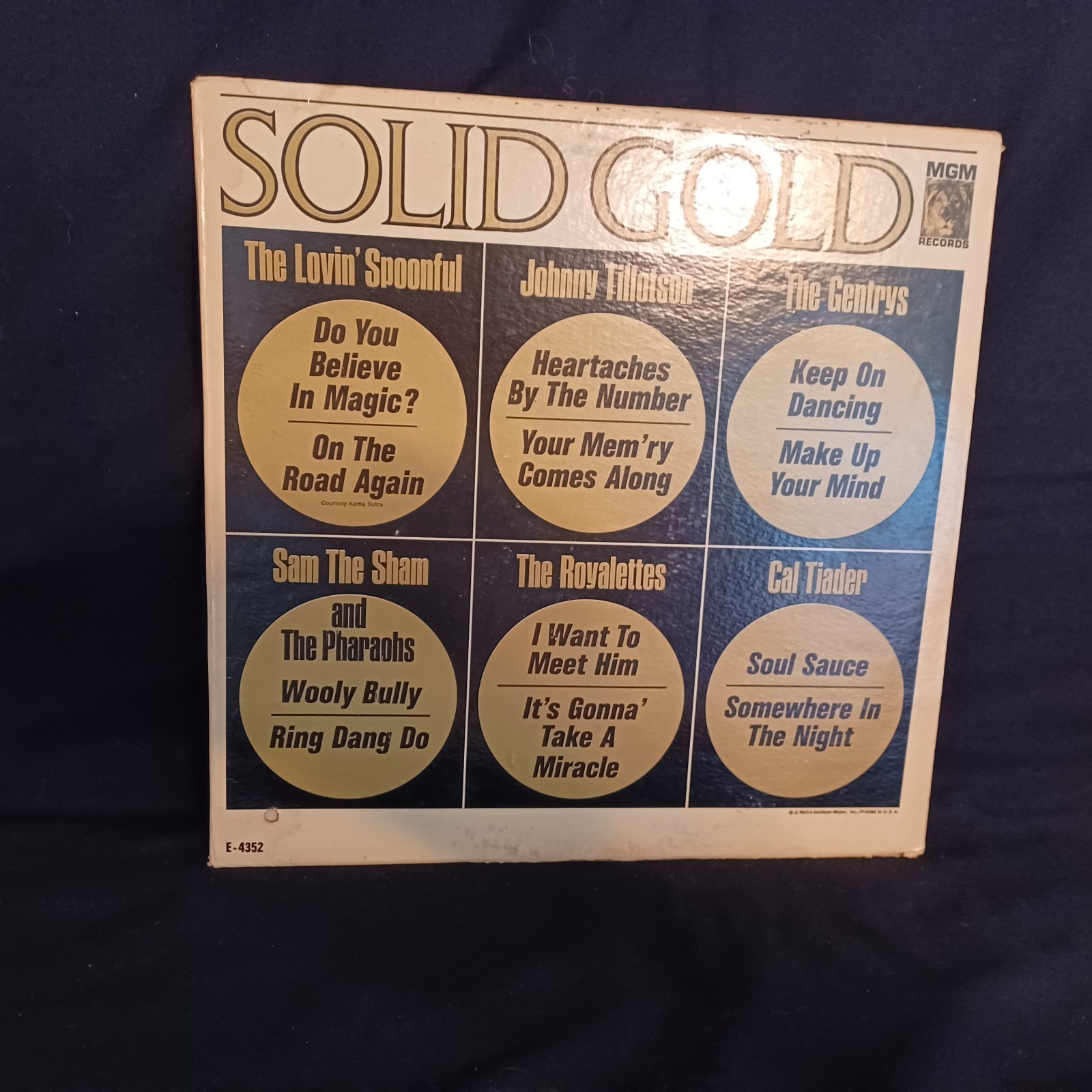 = SOLID GOLD MGM HITS 12” VINYL LP RECORD ALBUM