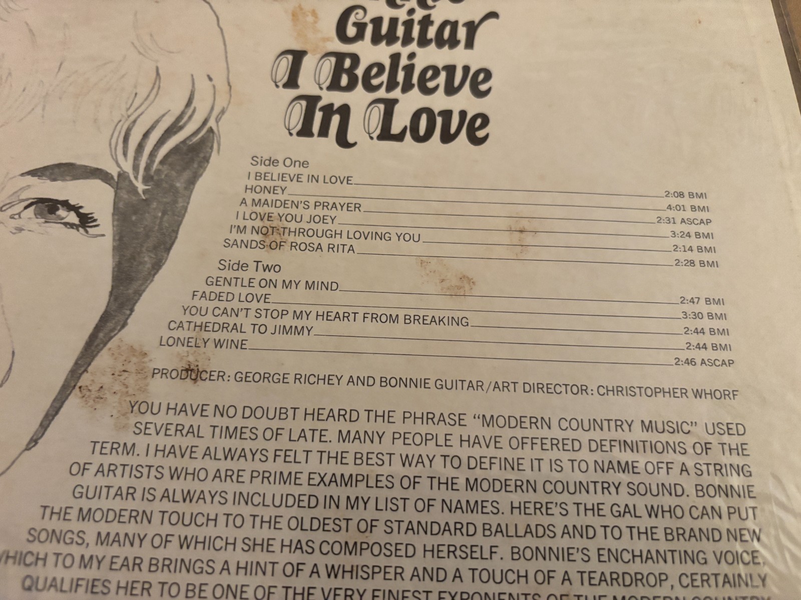 Bonnie Guitar I Believe In Love Brand New Sealed LP Dot Records country vinyl