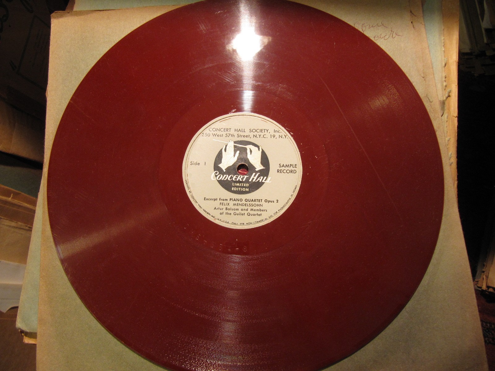CONCERT HALL Sample RECORD BALSAM Piano GUILET String Quartet Henry Swoboda