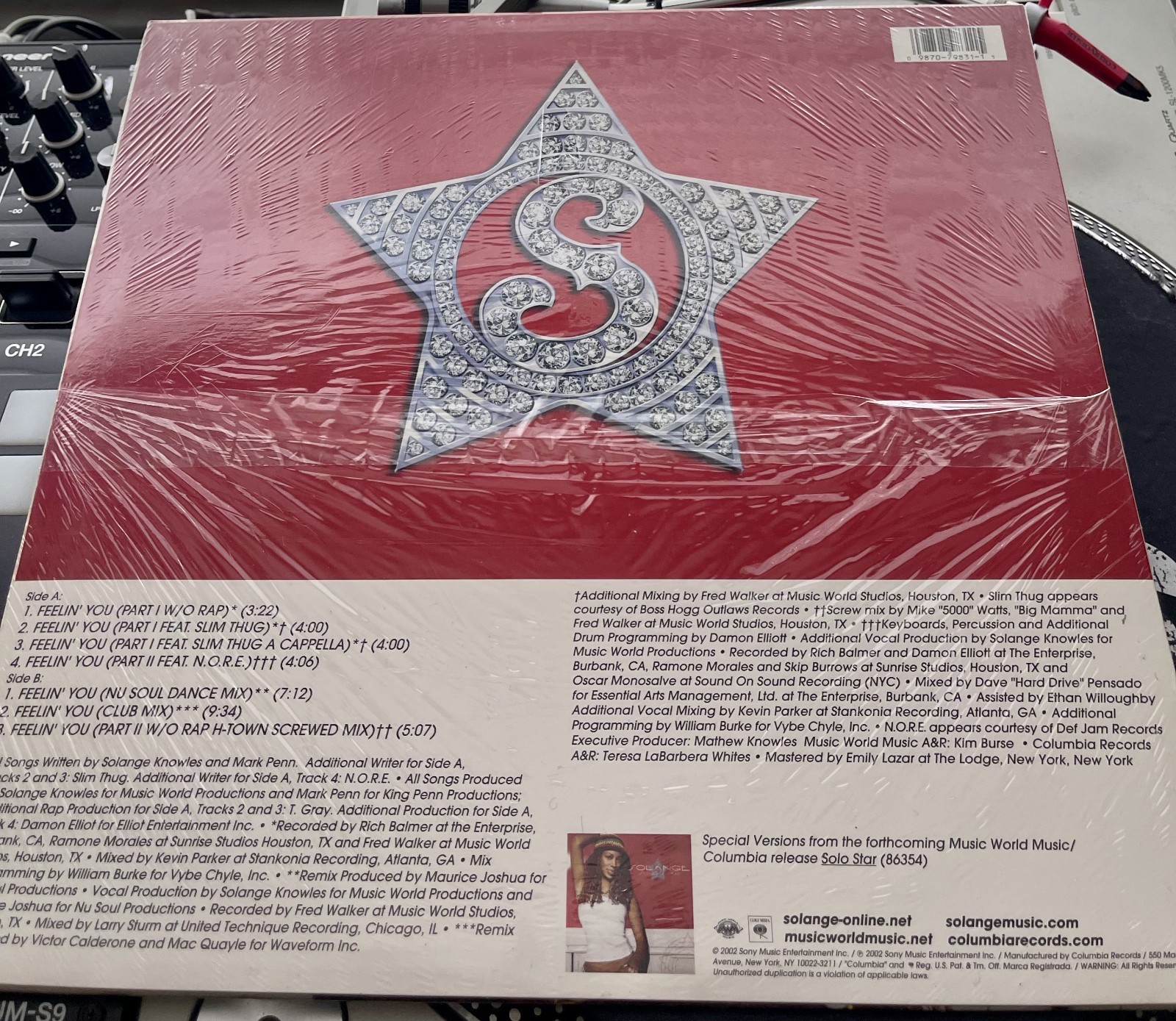 Solange – Feelin’ You Original 2002 Press 12″ PROMO In Picture Cover SEALED