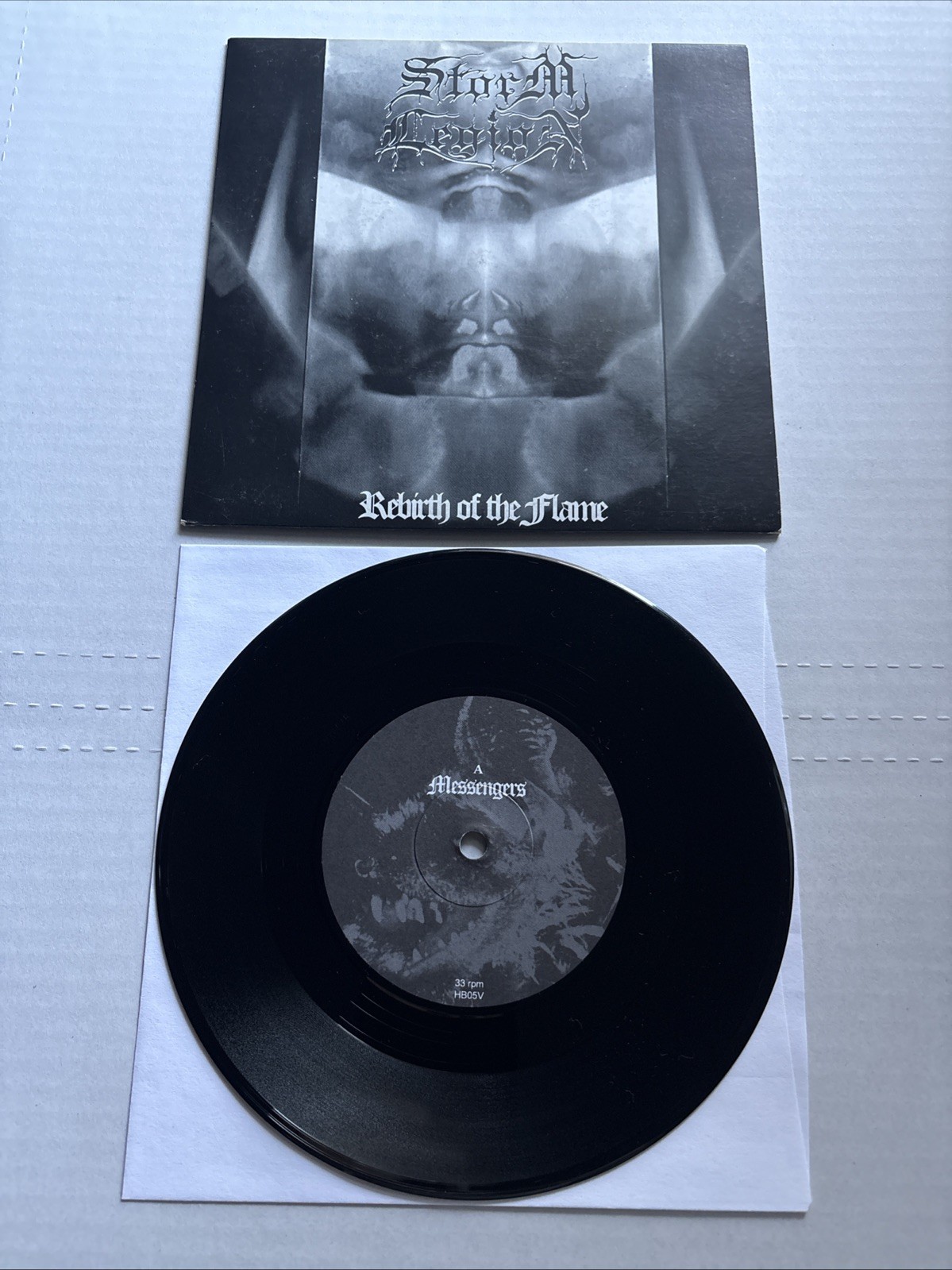 Storm Legion ‎– Rebirth Of The Flame 7″ Hiberica ‎Black Metal