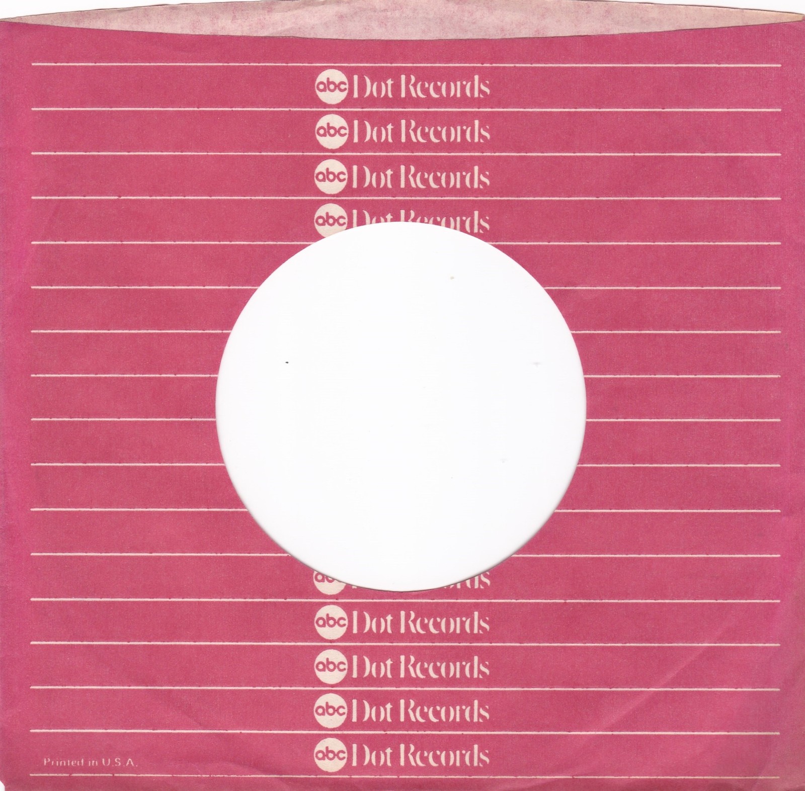 ABC DOT RECORDS PINK 7″ 45 RPM Original Record Company mask