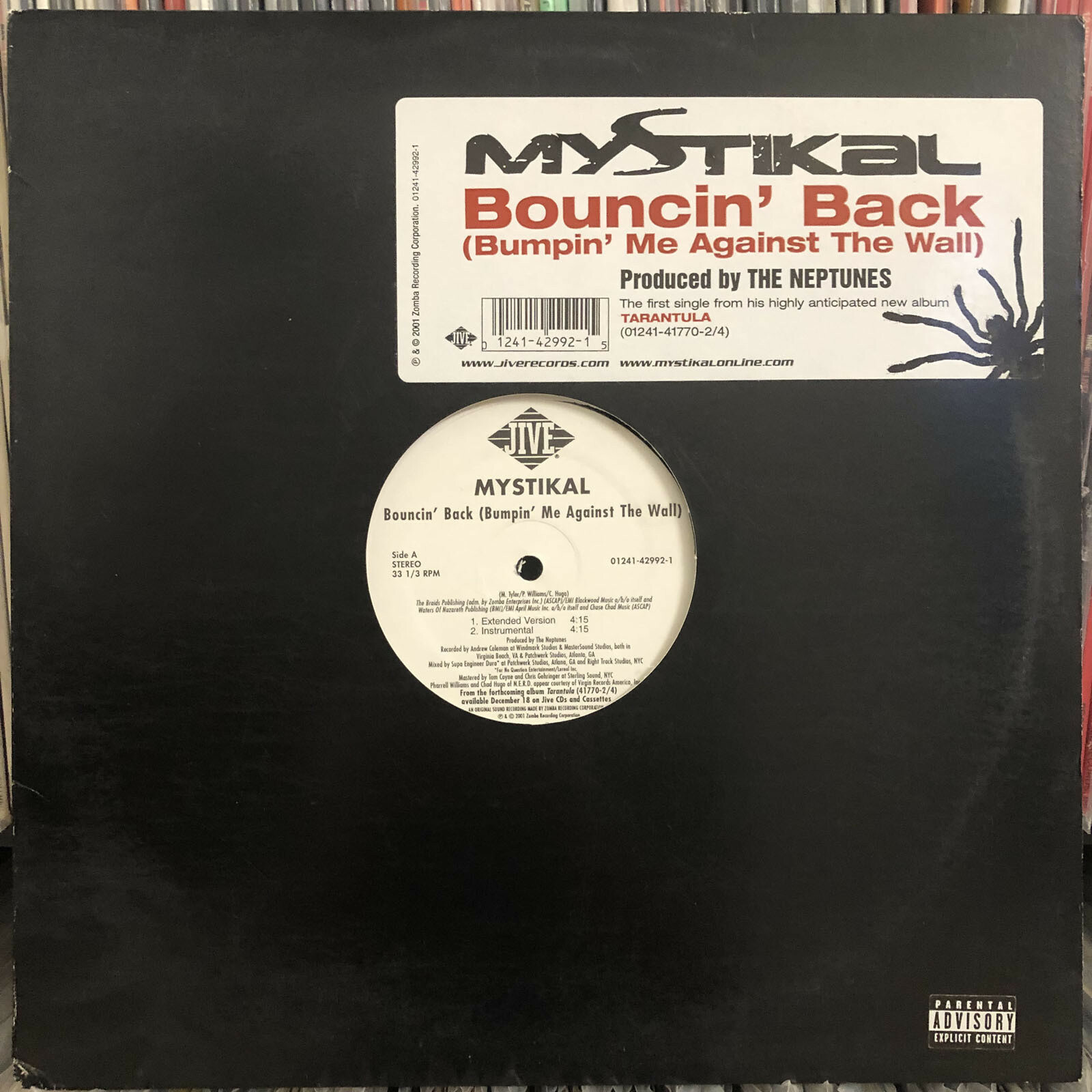 MYSTIKAL – BOUNCIN’ BACK / PUSSY CROOK (12″) 2001!!! RARE!!! THE NEPTUNES!!!