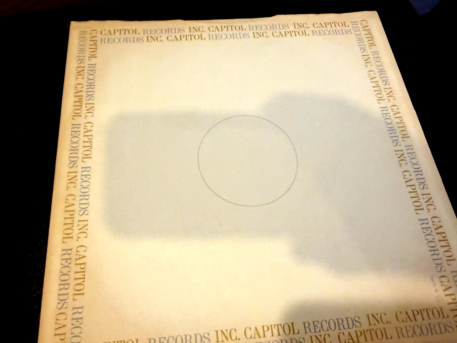 12″ Capitol Company Inner Sleeve Capitol Records Inc. VG+ SLEEVE ONLY for LP’s