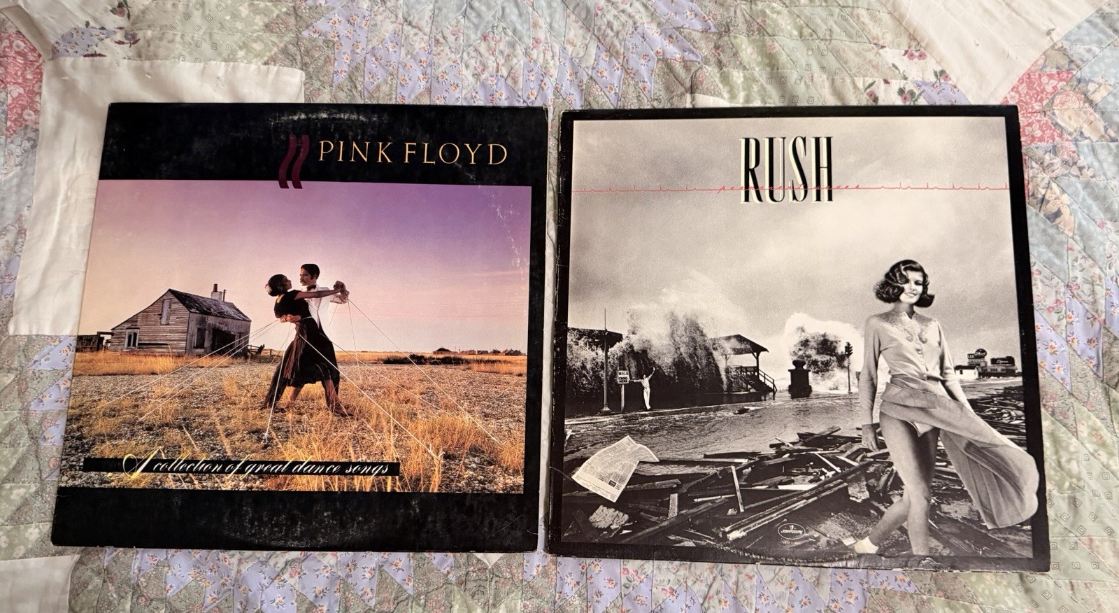 RUSH Lp Permanent Waves PINK FLOYD Collection Of Great Dance Songs Lp EXCELLENT