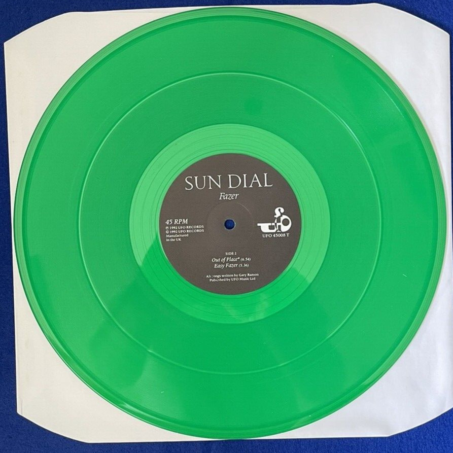 SUN DIAL – Fazer 12” EP green vinyl record 1992 UK UFO Records UFO 45008 T