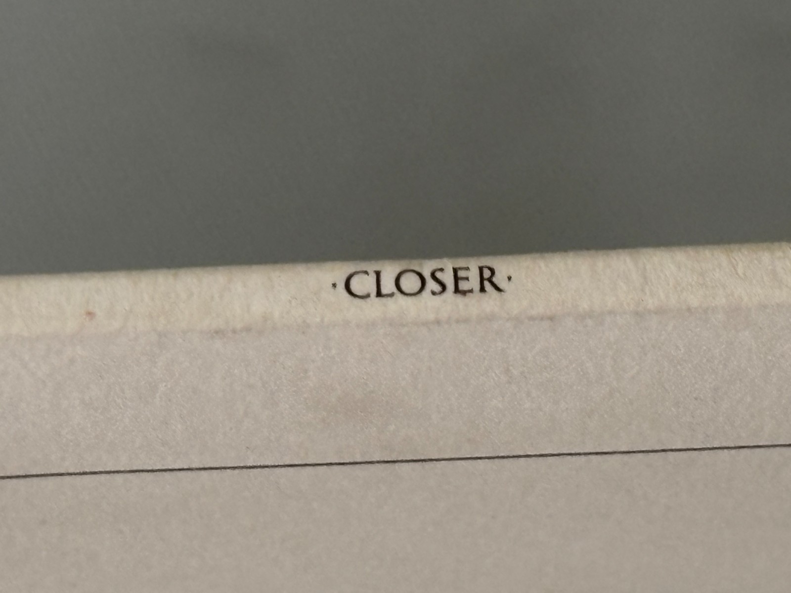 Joy Division – Closer – Tested Preowned Vinyl LP – 2015 Pressing