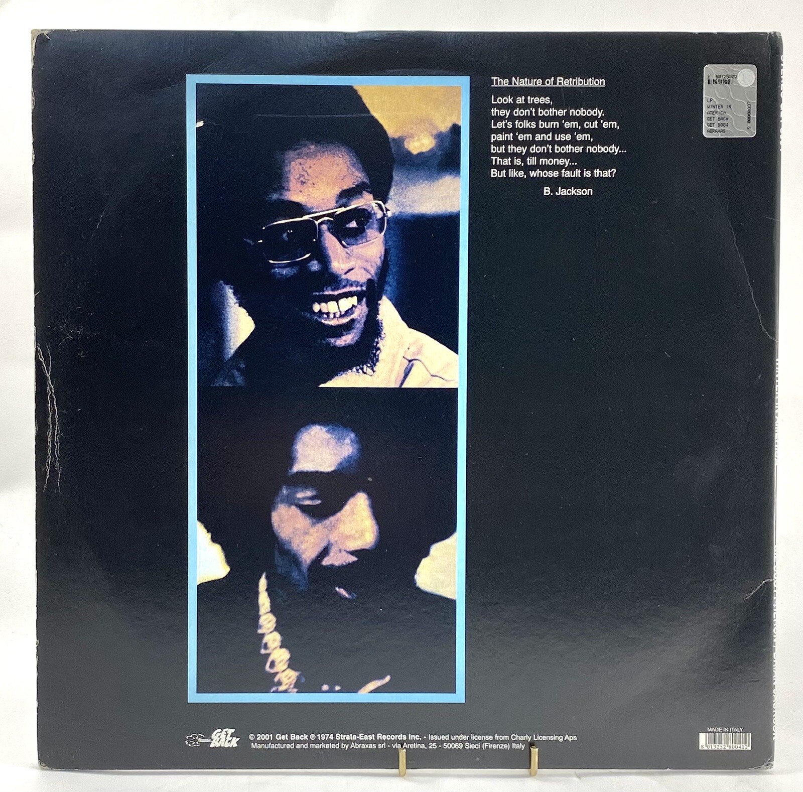 GIL SCOTT-HERON BRIAN JACKSON WINTER AMERICA 2001 LP EX Virgin Vinyl Italy 180g
