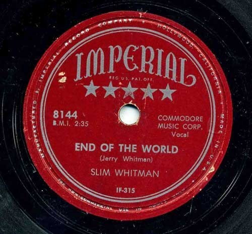 End Of The World / China Doll Slim Whitman 78 RPM