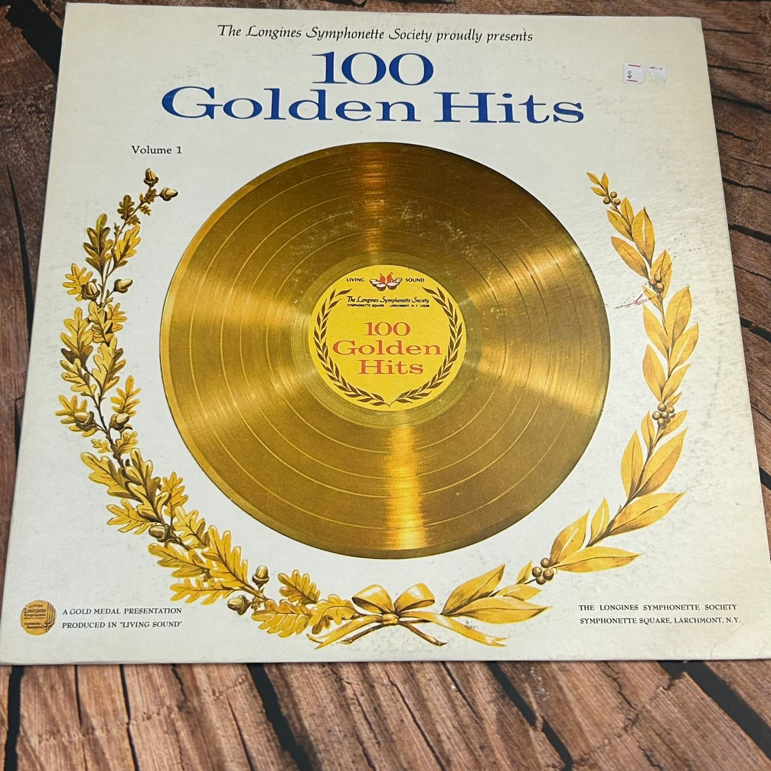 Longines Symphonette – 100 Golden Hits Vol. 1 LP 1960s Living Sound Gold Vinyl