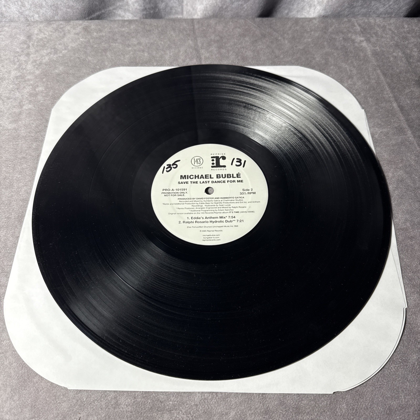 RARE MICHAEL BUBLÉ SAVE THE LAST DANCE FOR ME 12″ promo SINGLE Vinyl Record OOP