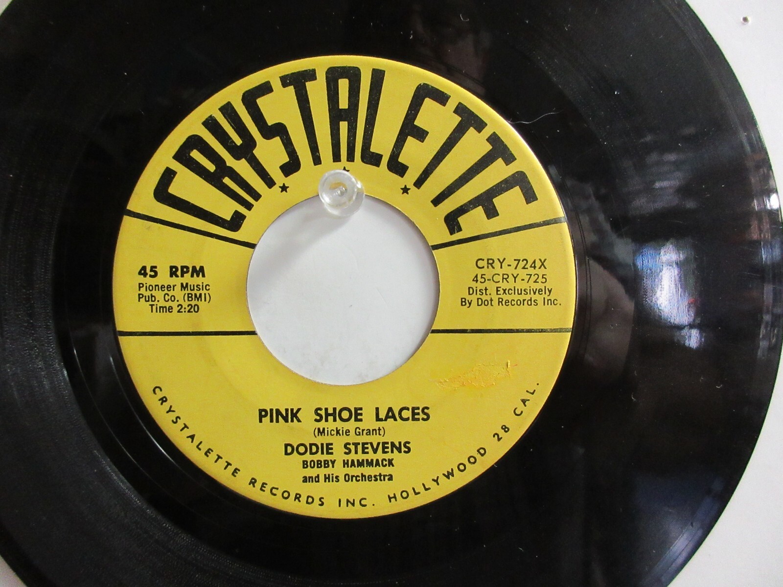 💥 ‘ DODIE STEVENS ‘ HIT 45 + PICTURE [ PINK SHOE LACES ] 1959 ! 💥