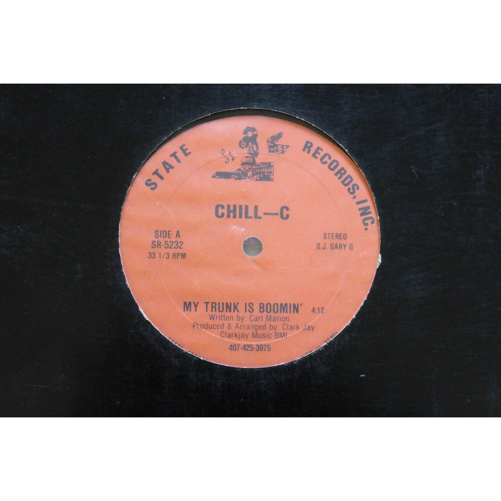 CHILL C – MY TRUNK IS BOOMIN / LOUIE BASS 12″ VINYL VG ELECTRO *GENERIC SLEEVE*