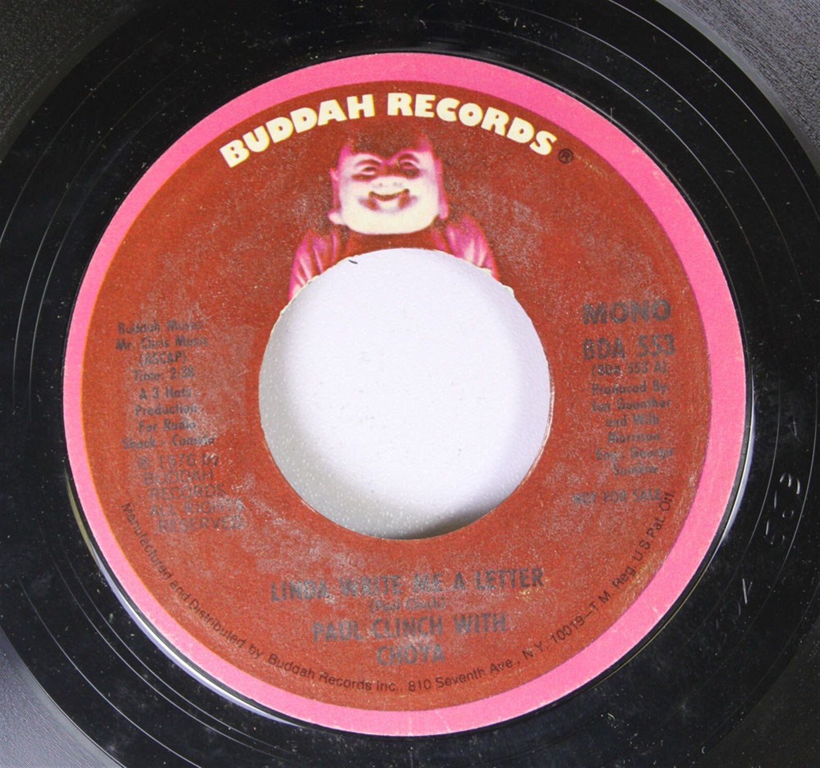Rock Promo 45 Paul Clinch with Choya Linda Write Me A Letter – Mono / Linda Writ