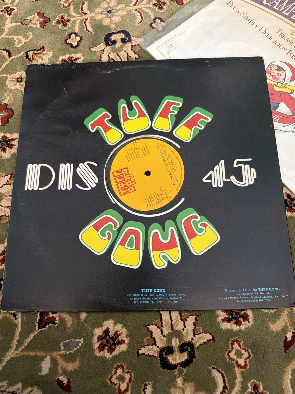 Rita Marley One Draw vinyl record 12′ Single Jamaica press Tuff Gong