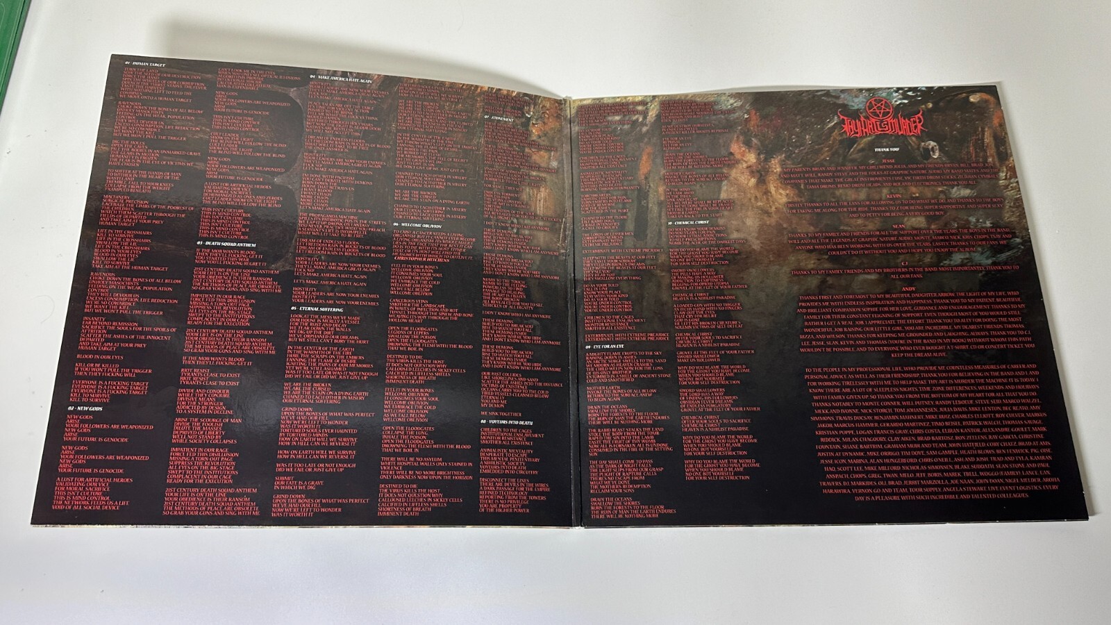 Thy Art Is Murder ‎Human Target OG US 2019 Gatefold Black Orange Swirl NM!
