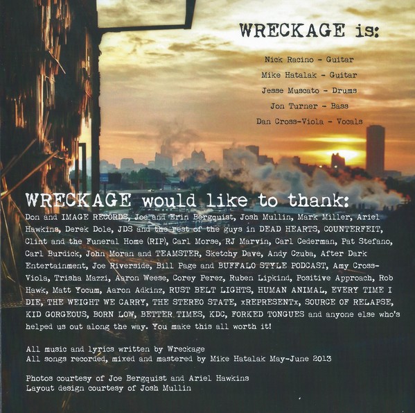 Wreckage (9) – City Of Sunken Eyes (TRANSPARENT RED VINYL 7″) – PUNK *NEW/COLOR*