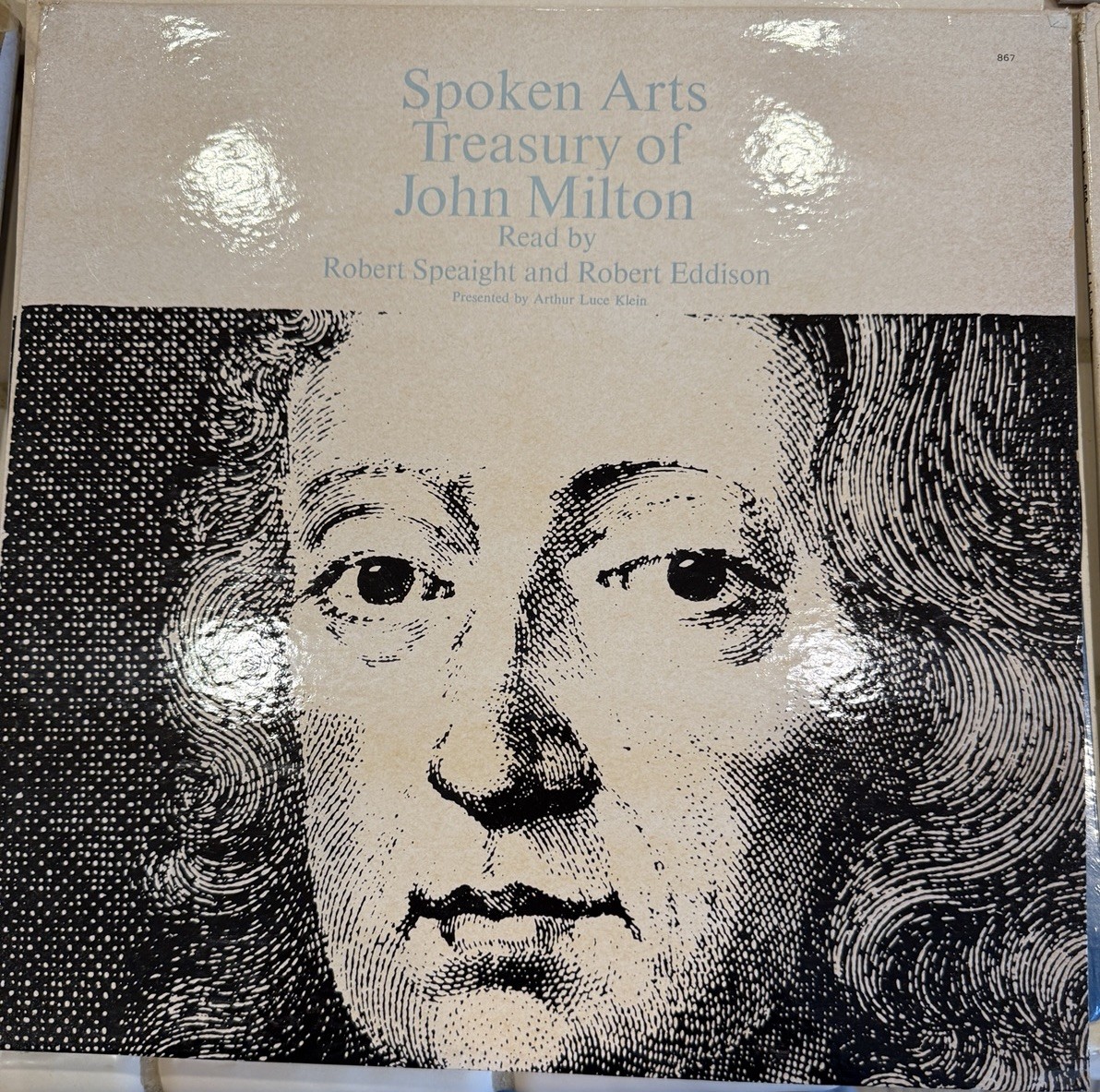 Spoken Arts Treasury of John Milton Vinyl LP Spoken Word Milton Speaight Eddison
