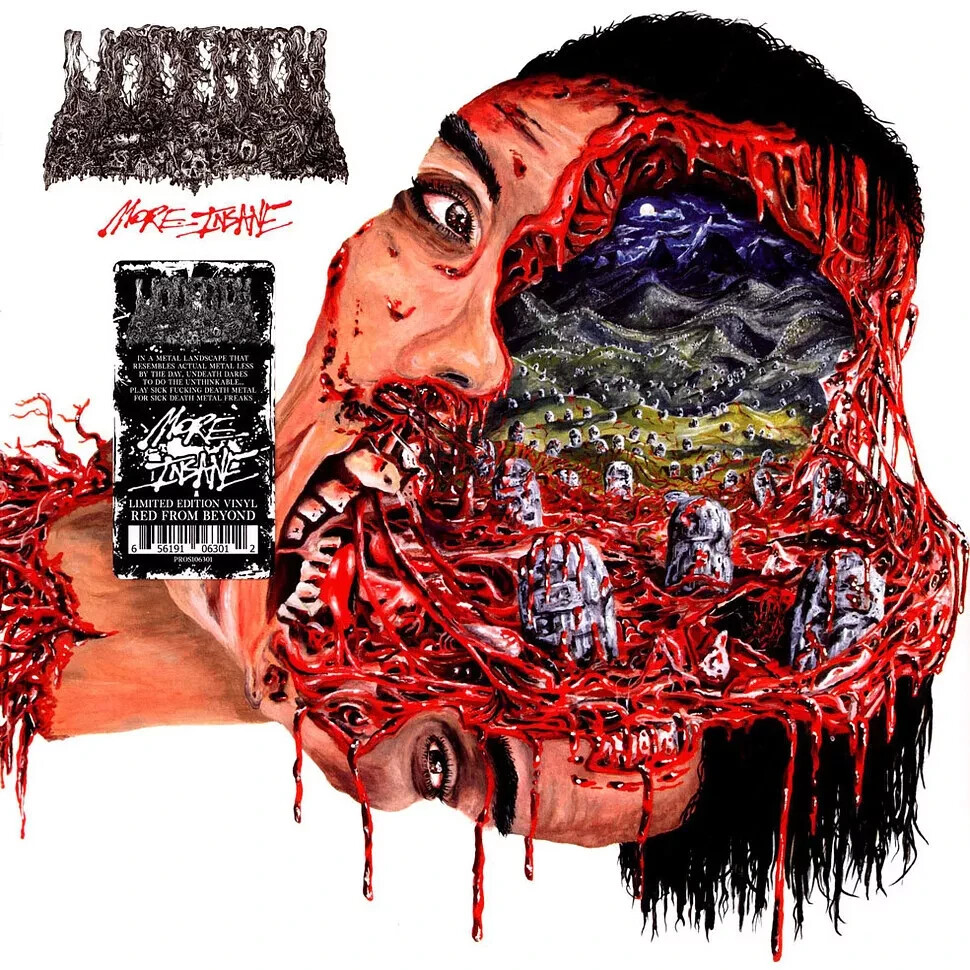 Undeath ‎- More Insane LP – COLORED Vinyl Album – SEALED NEW Death Metal Record