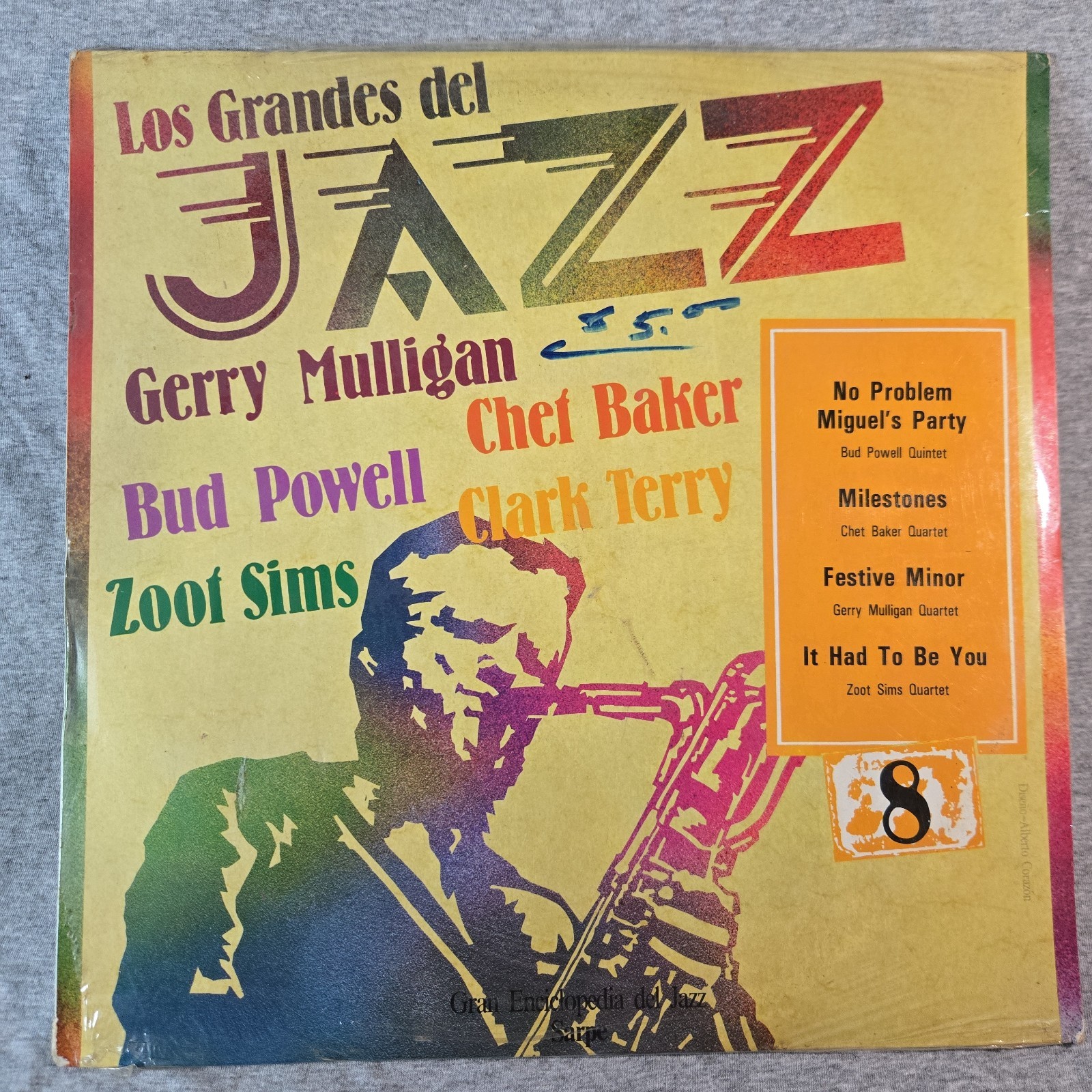 Los Grandes Del Jazz 8 Chef Baker Gerry Mulligan SARPE SELLADO/VG #7983