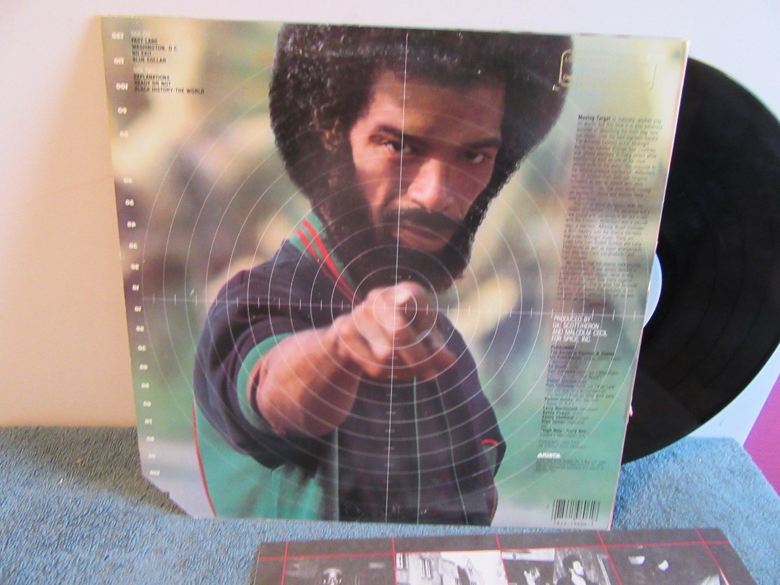 Gil Scott heron lp moving target vinyl record 1982 PROMO arista 9606