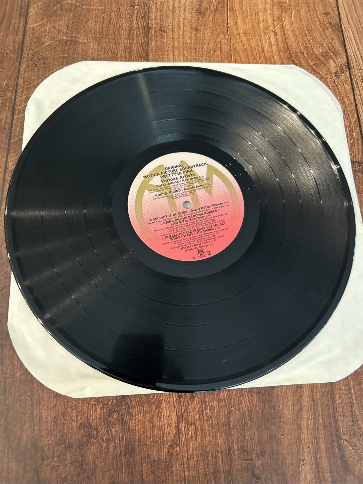 Pretty In Pink Movie Soundtrack Vinyl LP 1986 Original A&M SP-5113 Clean VG+
