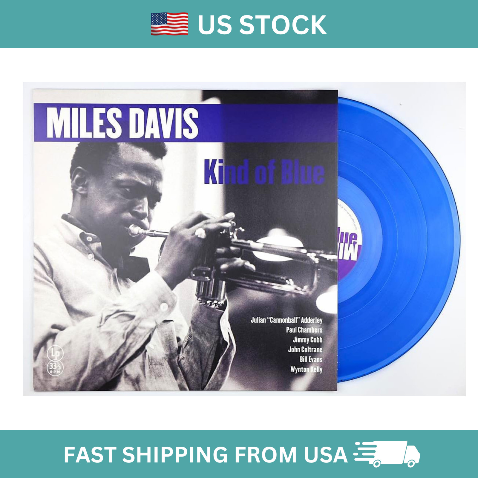Miles Davis – Kind of Blue 12″ LP Blue Colored Vinyl Record – Limited Edition