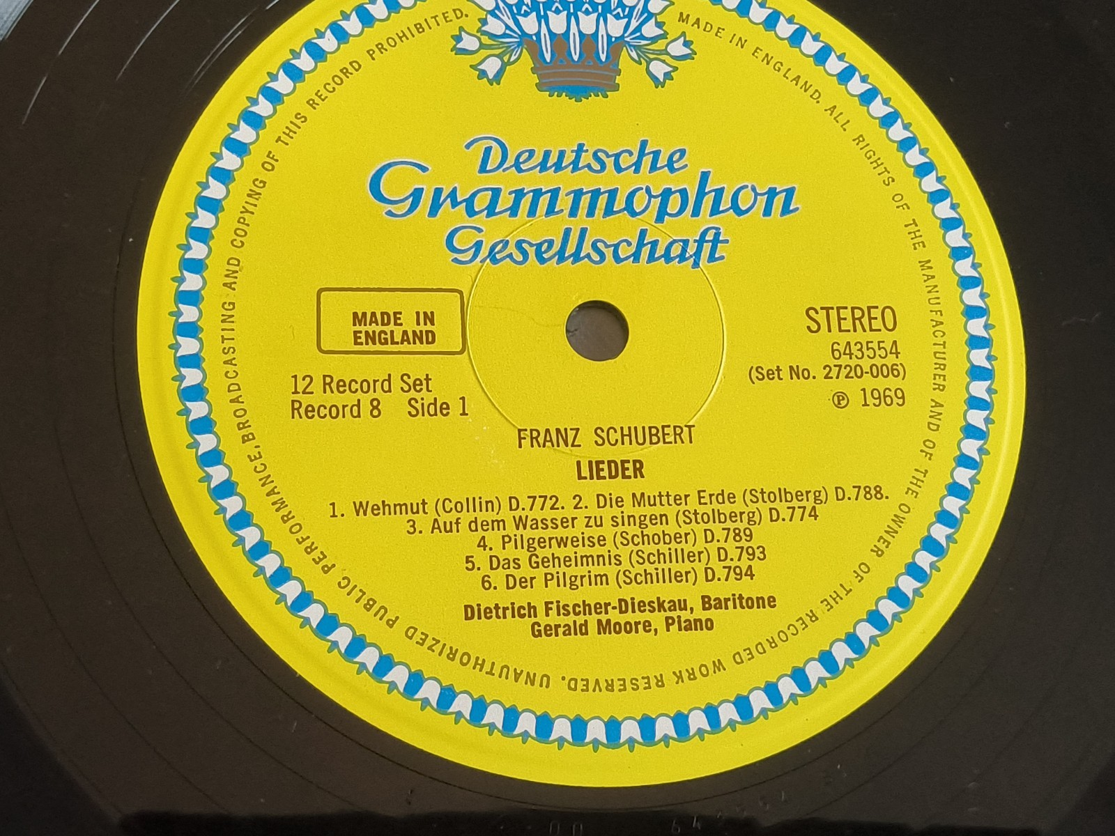 Franz Schubert Lieder Volume 1: 12 x LP Boxset ,Deutsche Grammophon, Booklet VG+