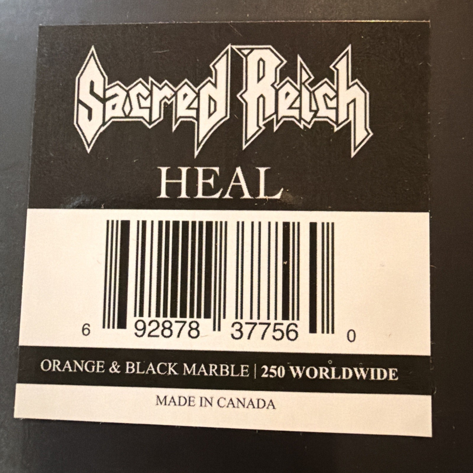 Sacred Reich-Heal LP (sealed Orange/black Marble 2025 Lim. 250) Thrash From 1996