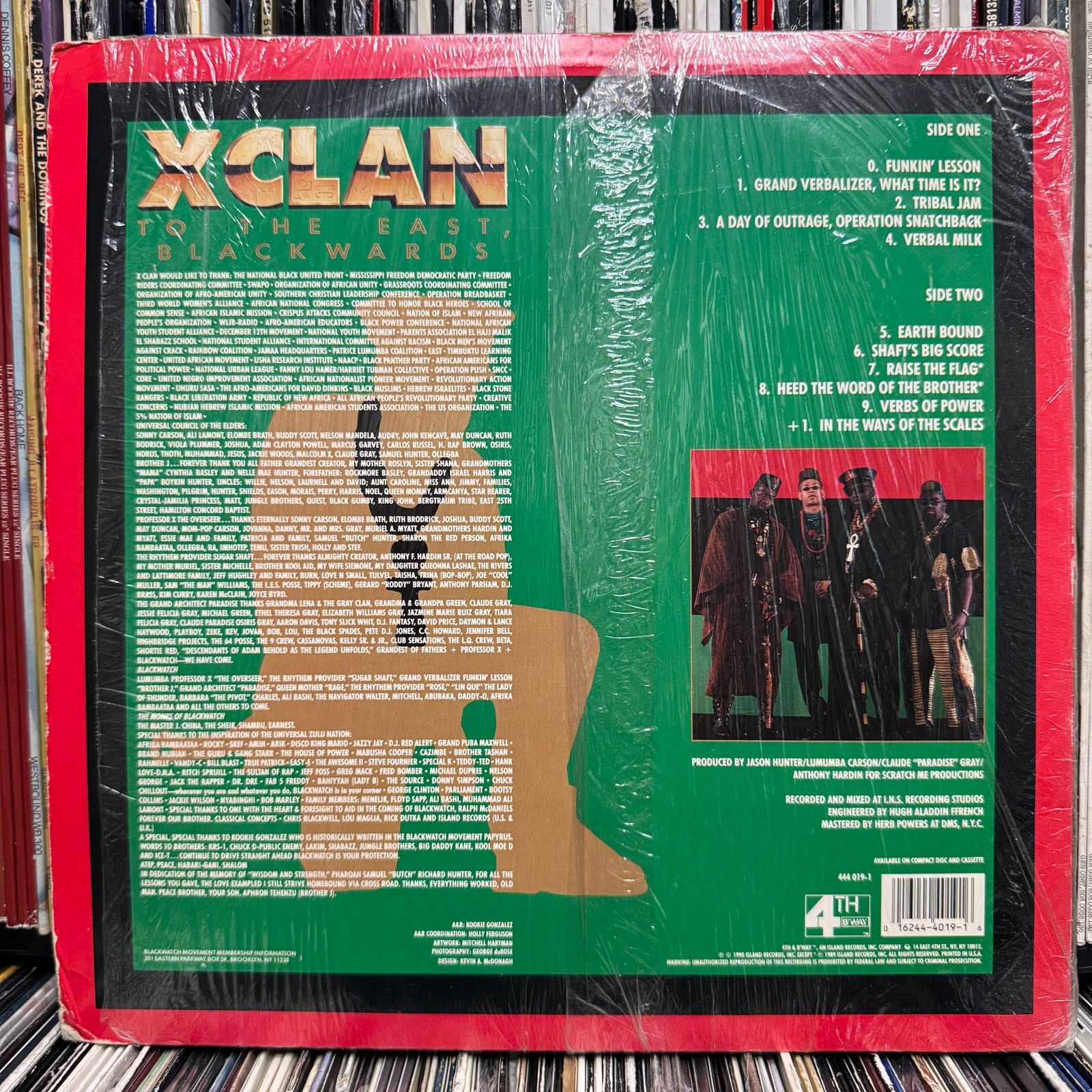 X-CLAN – TO THE EAST, BLACKWARDS (VINYL LP) 1990!! RARE!! PROFESSOR X + BRO J