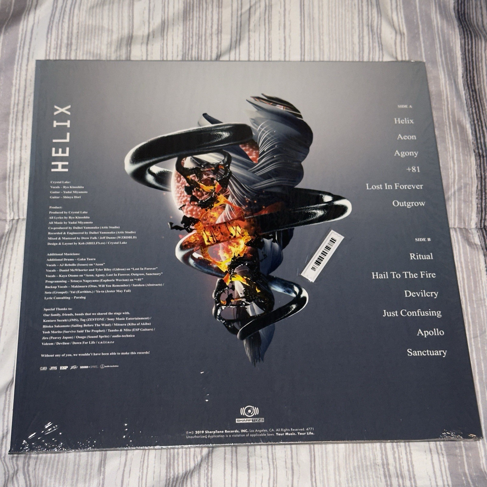 Crystal Lake – Helix LP Green In Yellow Colored Vinyl Limited to 250