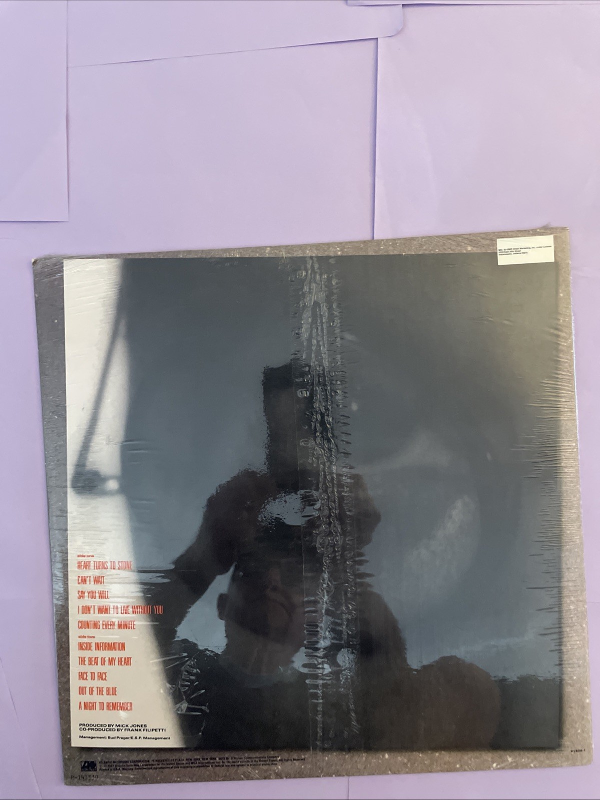FOREIGNER Inside Information Vinyl LP Atlantic USA Record 81808-1 * 1987
