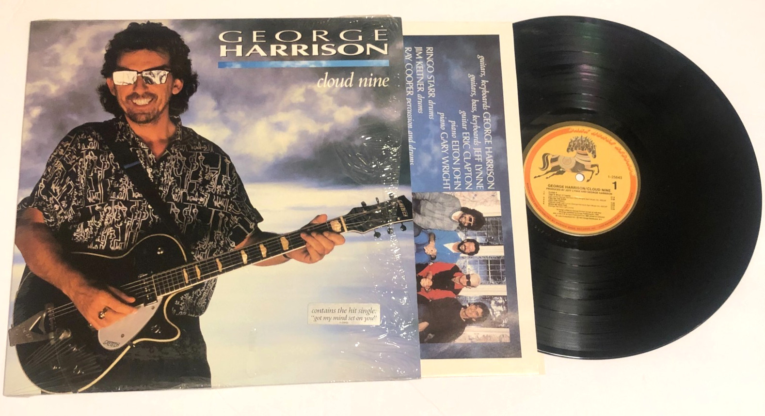 George Harrison Cloud Nine Lp in shrink w hype sticker Nm Jeff Lynne Eric clapto
