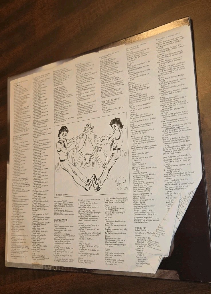 Thriller – Michael Jackson (LP 1982 Epic Records) EX/VG