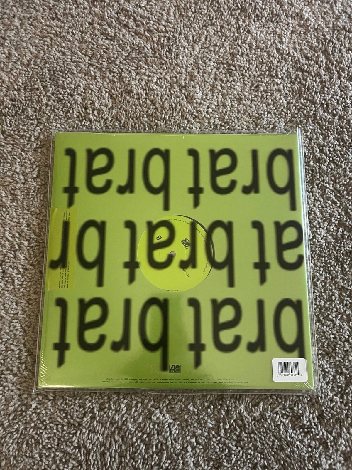 brat black translucent vinyl record