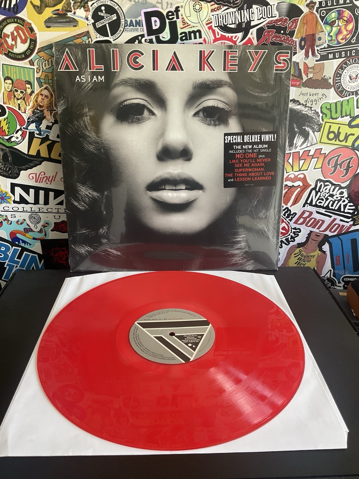 ALICIA KEYS As I Am VG++ 2LP RED VINYL W/HYPE STICKER