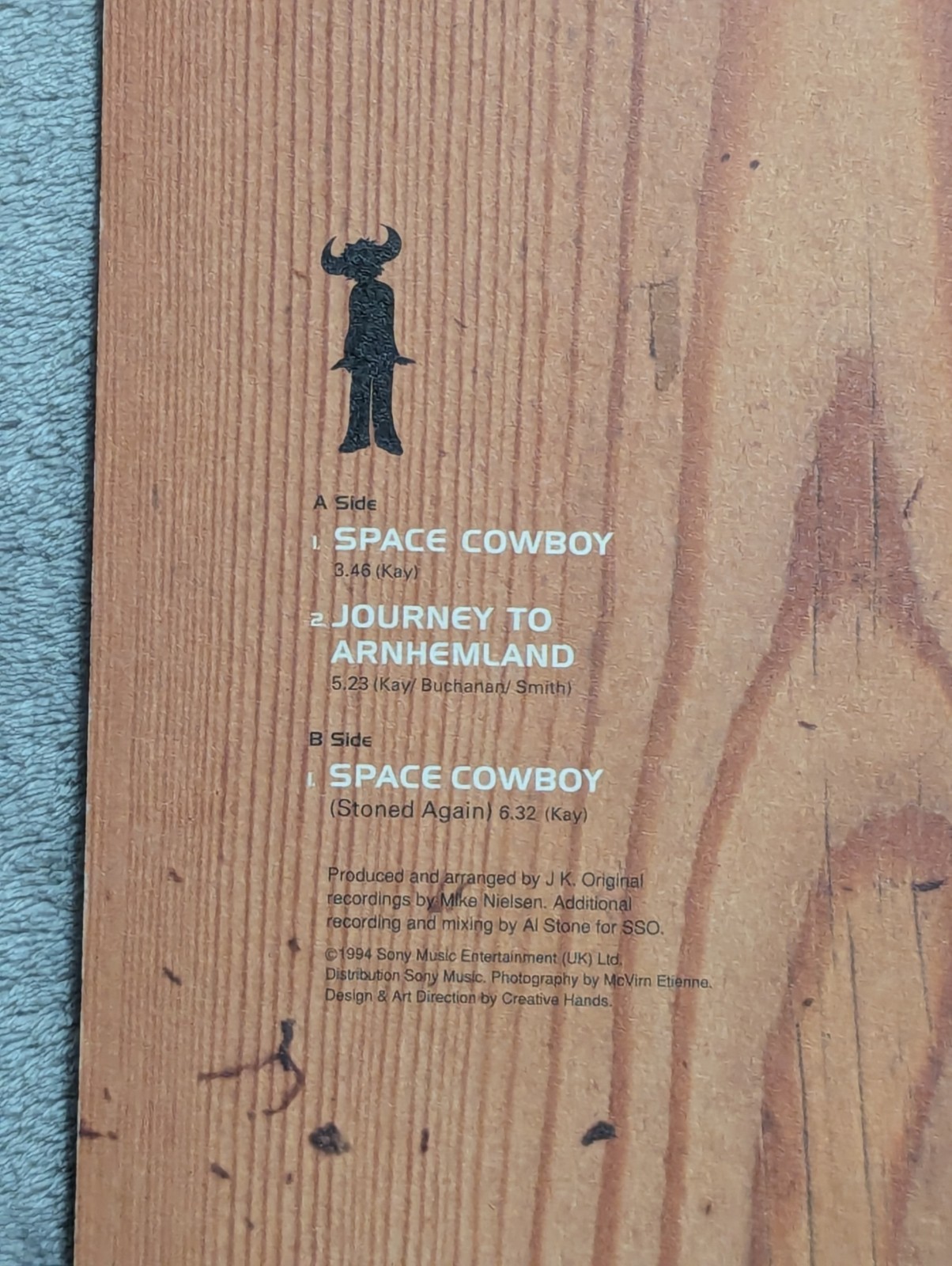 Jamiroquai – Space Cowboy – 1994 UK Release 12″ Vinyl Single Record