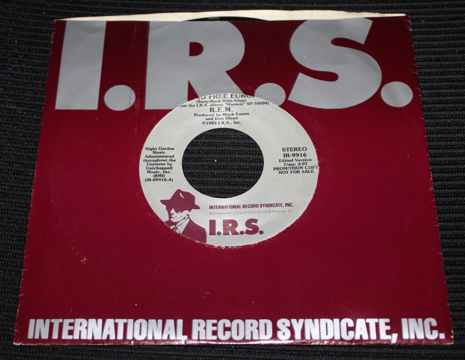 R.E.M. – Radio Free Europe (1983 7″ 45 Vinyl / NM) Rare Promo