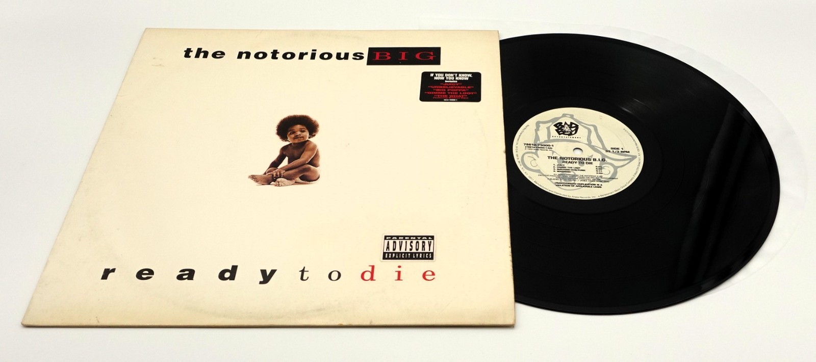 The Notorious B.I.G. 1994 Ready To Die Vinyl LP Record US 1st Press w/ Hype