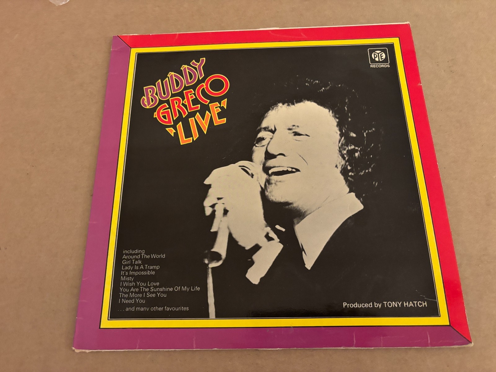 Buddy Greco Live PYE Records VINYL LP pop vocal jazz Tony Hatch producer