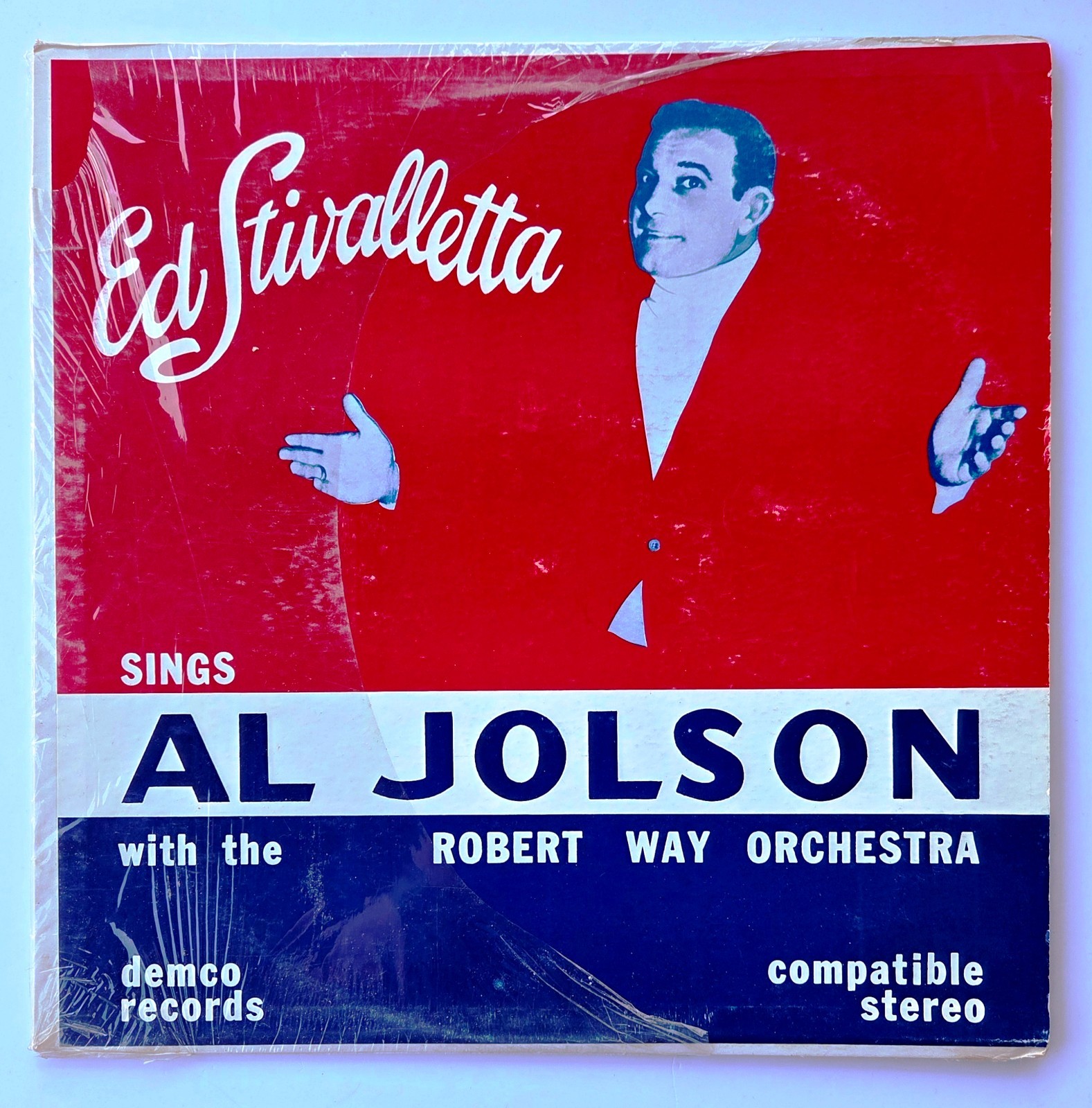 Ed Stivalletta LP Sings Al Jolson – Rare New England Custom Jazz Pop Vocal
