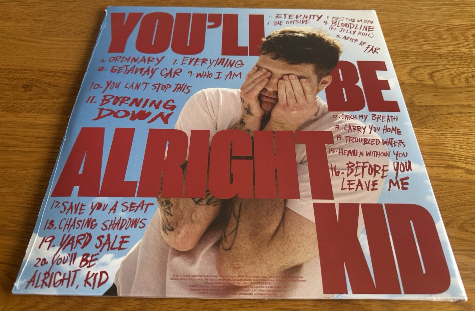Alex Warren SIGNED You’ll Be Alright, Kid 2LP Vinyl 12×12” Art Card Sealed New