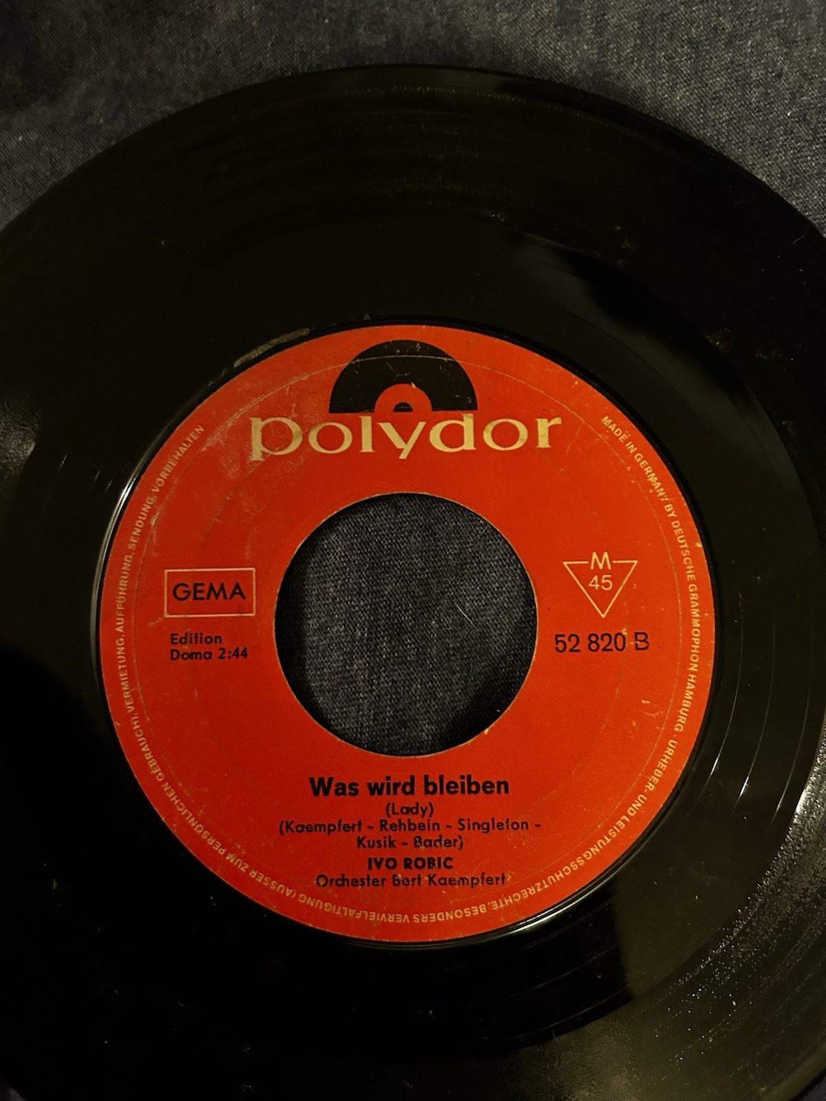 Customusic Background Music Record 2” Center Hole 9” Record (16 2/3 RPM) C9f 14
