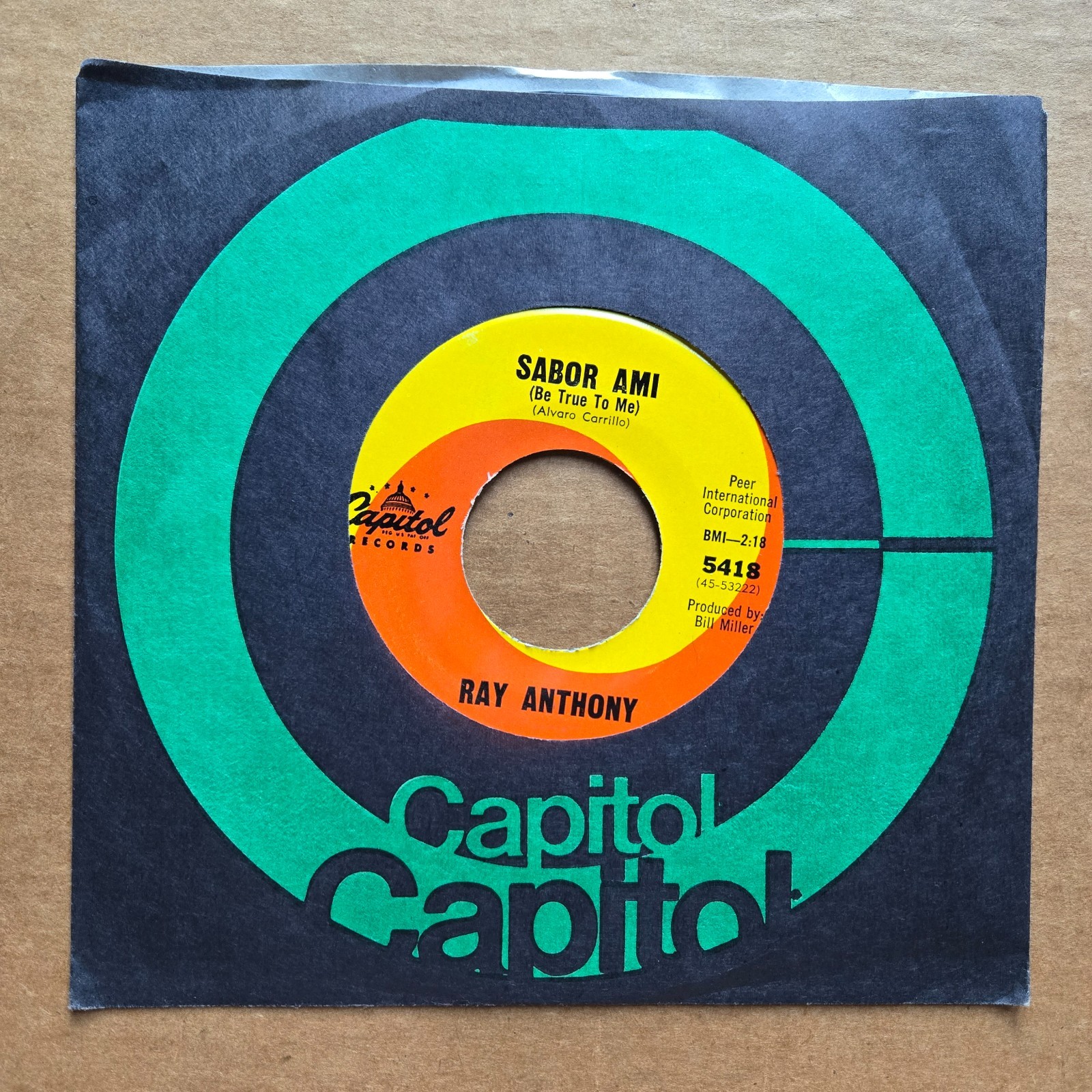 RAY ANTHONY Sabor Ami/Skunk In The Trunk 45 7″ Record Vinyl