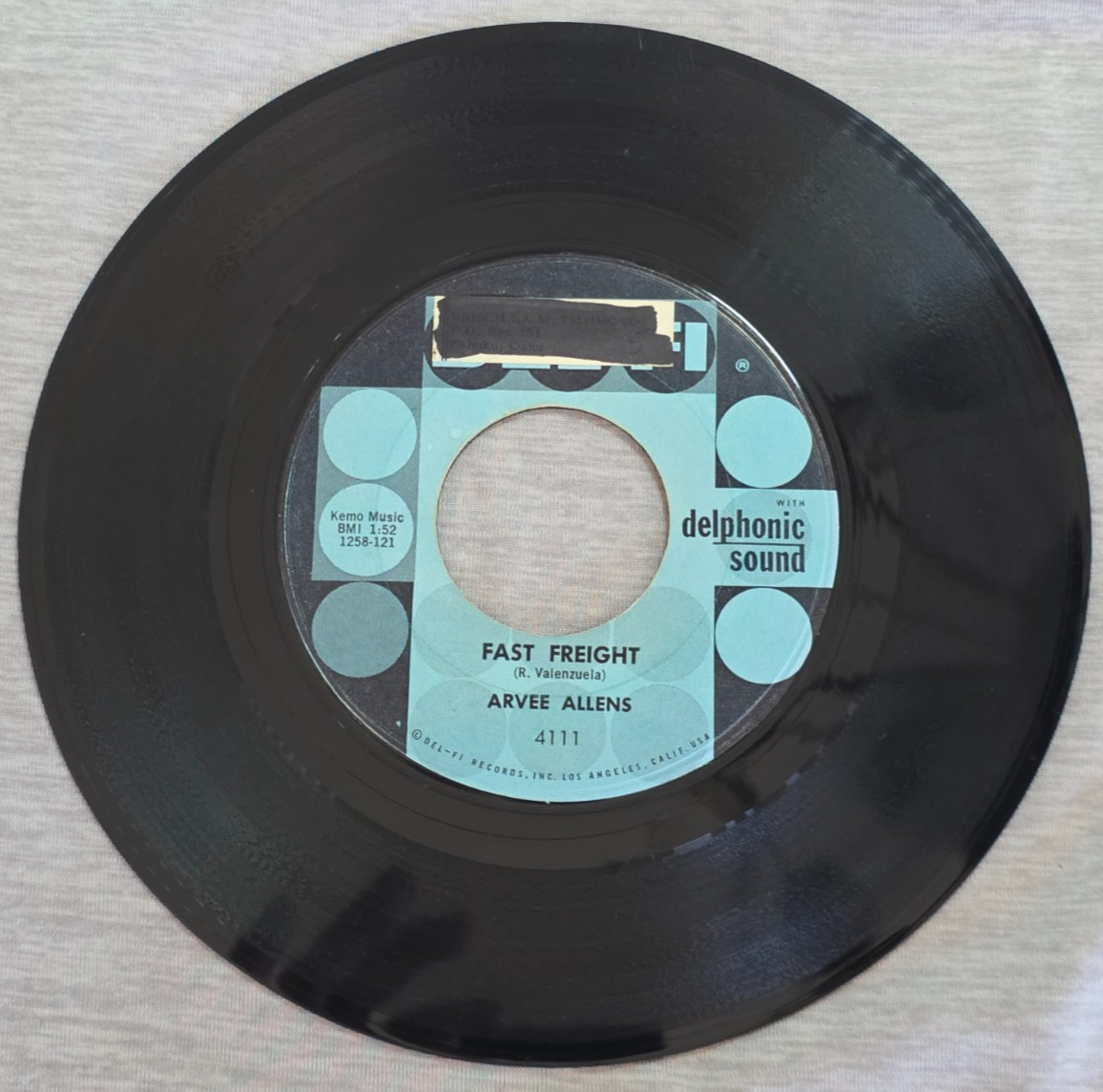 RITCHIE VALENS as ARVEE ALLENS Fast Freight Big Baby Blues DEL-FI 4111 45